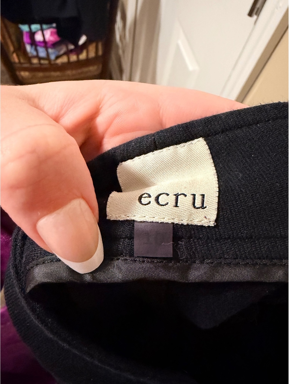 Ecru Black Cargo Jogger Pants Women’s Size S Utility Ankle Zip Stretch - Picture 5 of 6